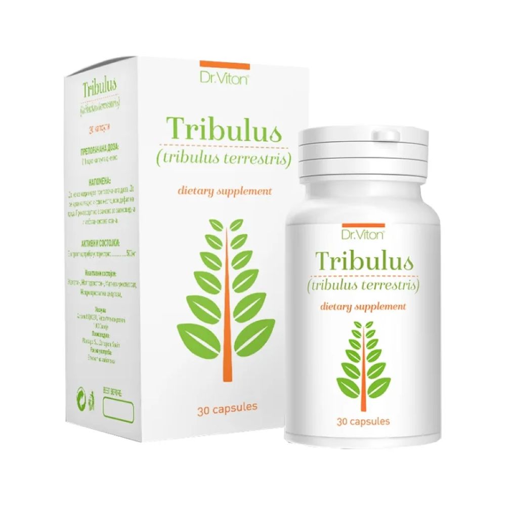 DR.VITON TRIBULUS <br> Додаток во исхрана за енергија, виталност и хормонална рамнотежа, 30 капсули
