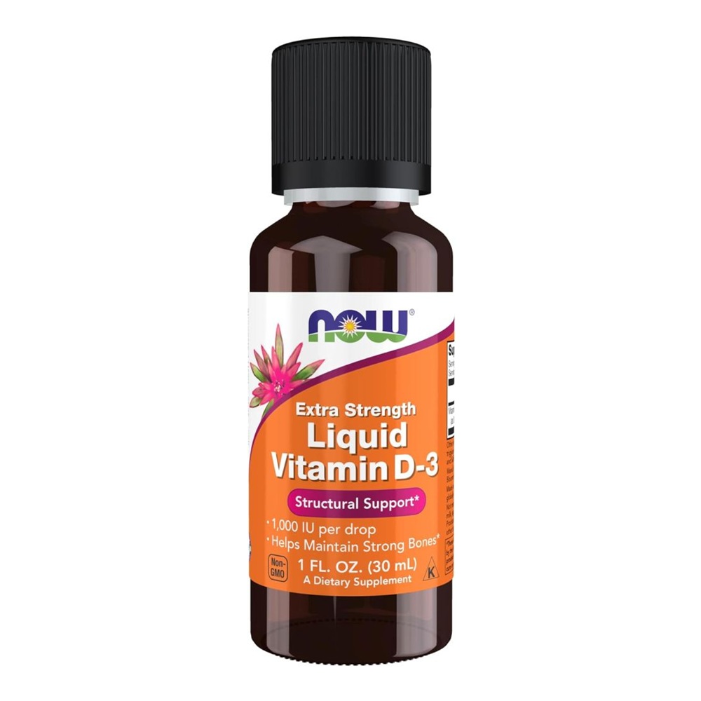 NOW EXTRA LIQUID VITAMIN D3 1000 IU <br> Витамин Д3 1000 ИЕ маслен раствор, 30мл