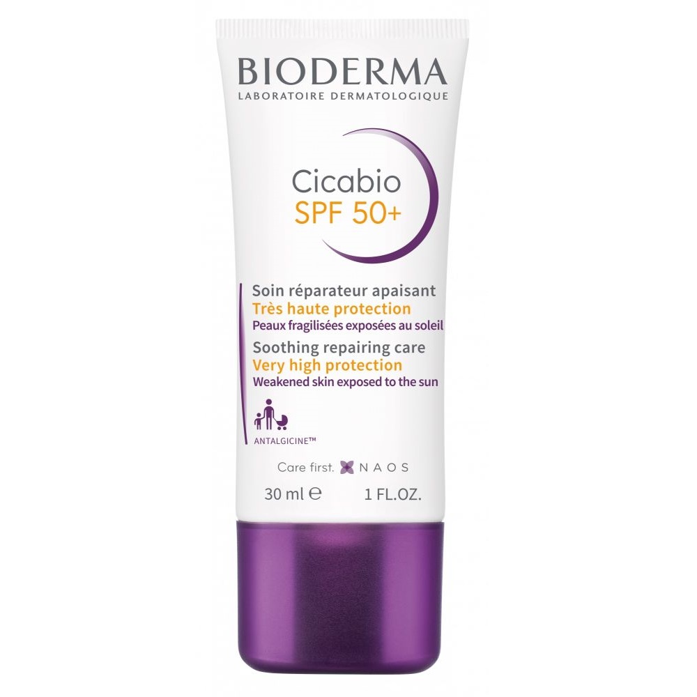 BIODERMA CICABIO+ CREAM SPF 50+ <br> Смирувачка регенеративна крема, 30мл.