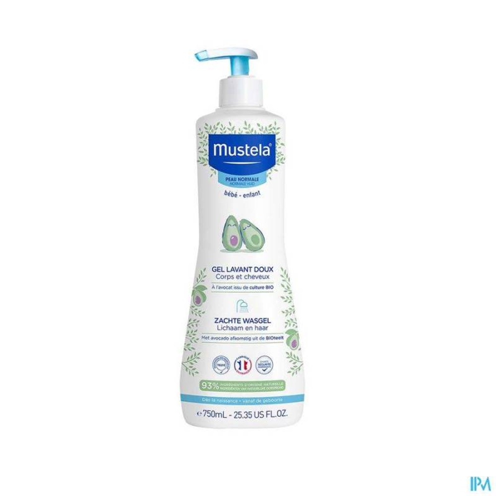 MUSTELA GEL LAVANT DOUX <br> Дерматолошки гел за капење, за коса и тело, 750мл.