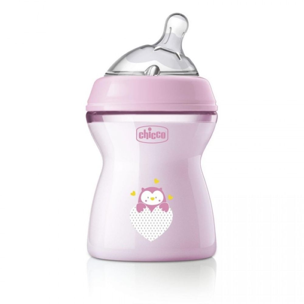 CHICCO SISE PLASTICNO NAT. FEELING ROZE 250 ML