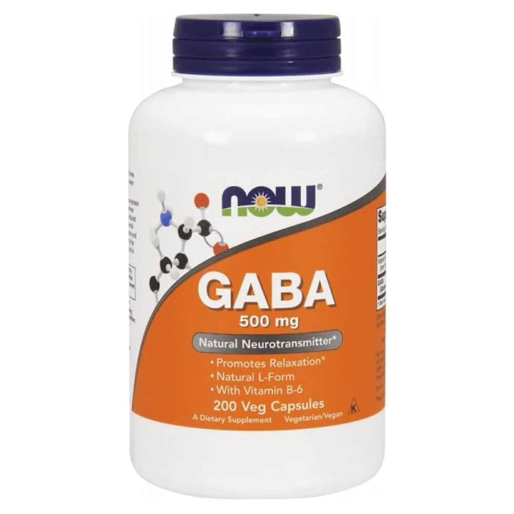 NOW GABA <br> Гама-аминобутерна киселина 500мг, 100 капсули