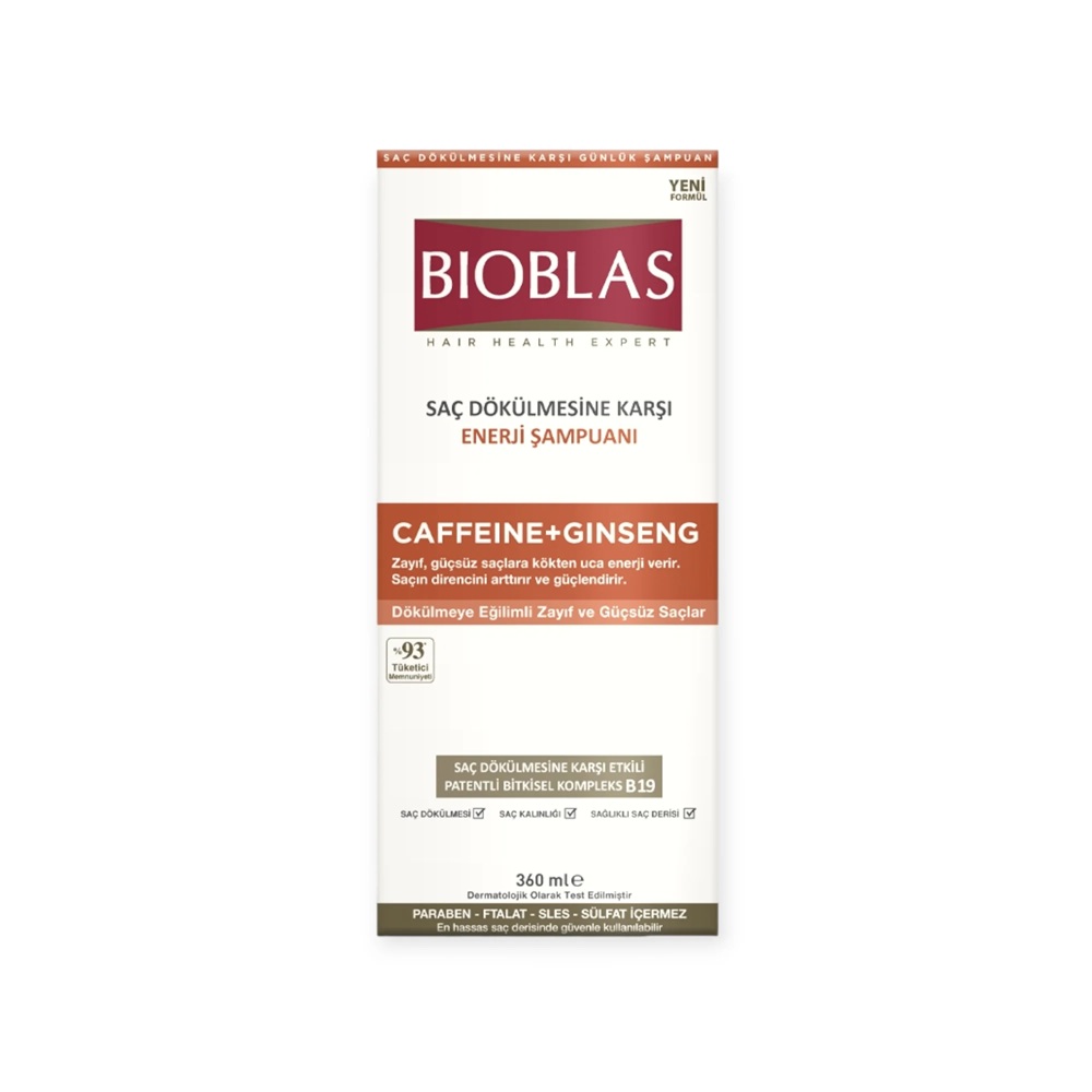 BIOBLAS CAFFEINE + GINSENG SHAMPOO <br> Шампон против опаѓање на коса, 360мл.