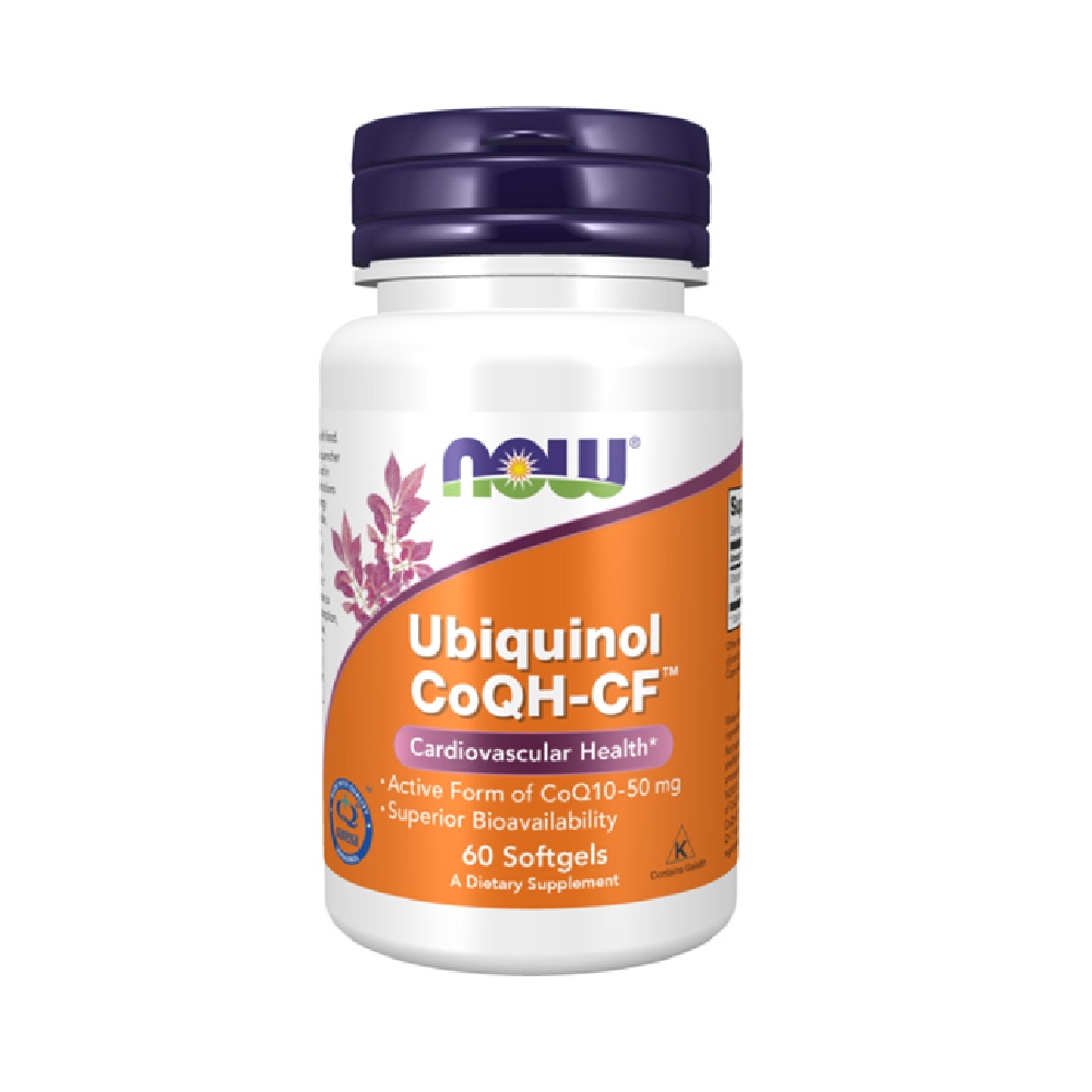 NOW UBIQUINOL COQH-CF <br> Додаток во искрана со коензим Q10 50мг, 60 капсули