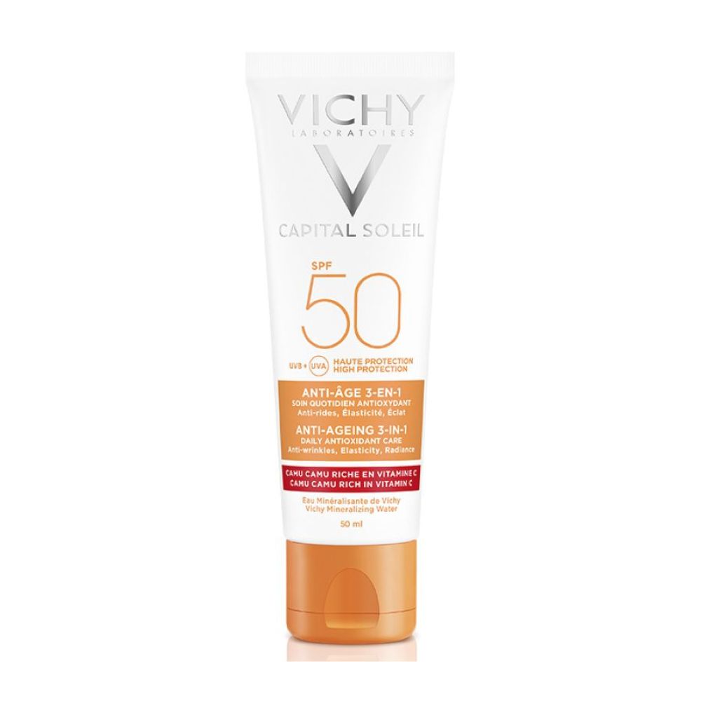 VICHY CAPITAL SOLEIL ANTI-AGEING SPF50+ <br> Флуид за заштита од сонце  50мл