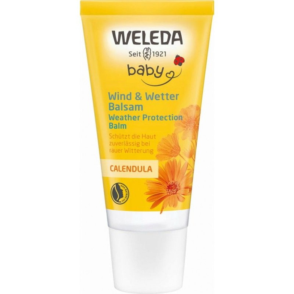 WELEDA BABY WEATHER PROTECTION BALM CALENDULA <br> Заштитен балзам за лице од невен за деца, 30мл.