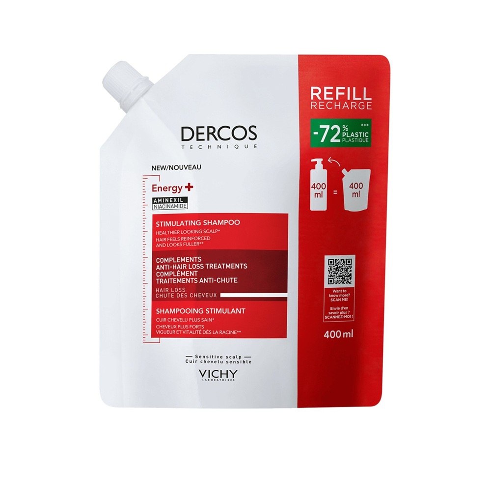 VICHY SHAMPOON ENERGY REFILL <br> Енергетски шампон против опаѓање на косата, 400мл.