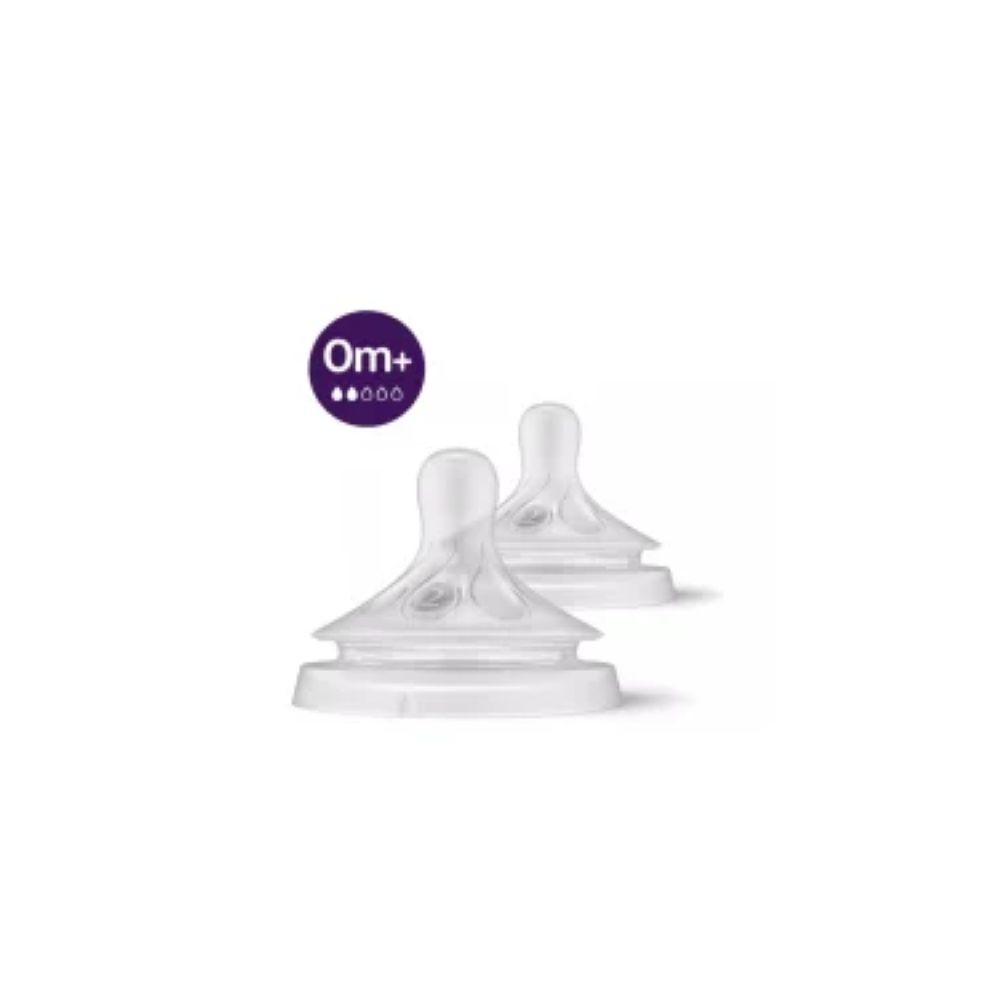 PHILIPS AVENT NATURAL RESPONSE NIPPLE <br> Силиконска цуцла која го поддржува природниот ритам на пиење кај бебето, за 0+ месеци