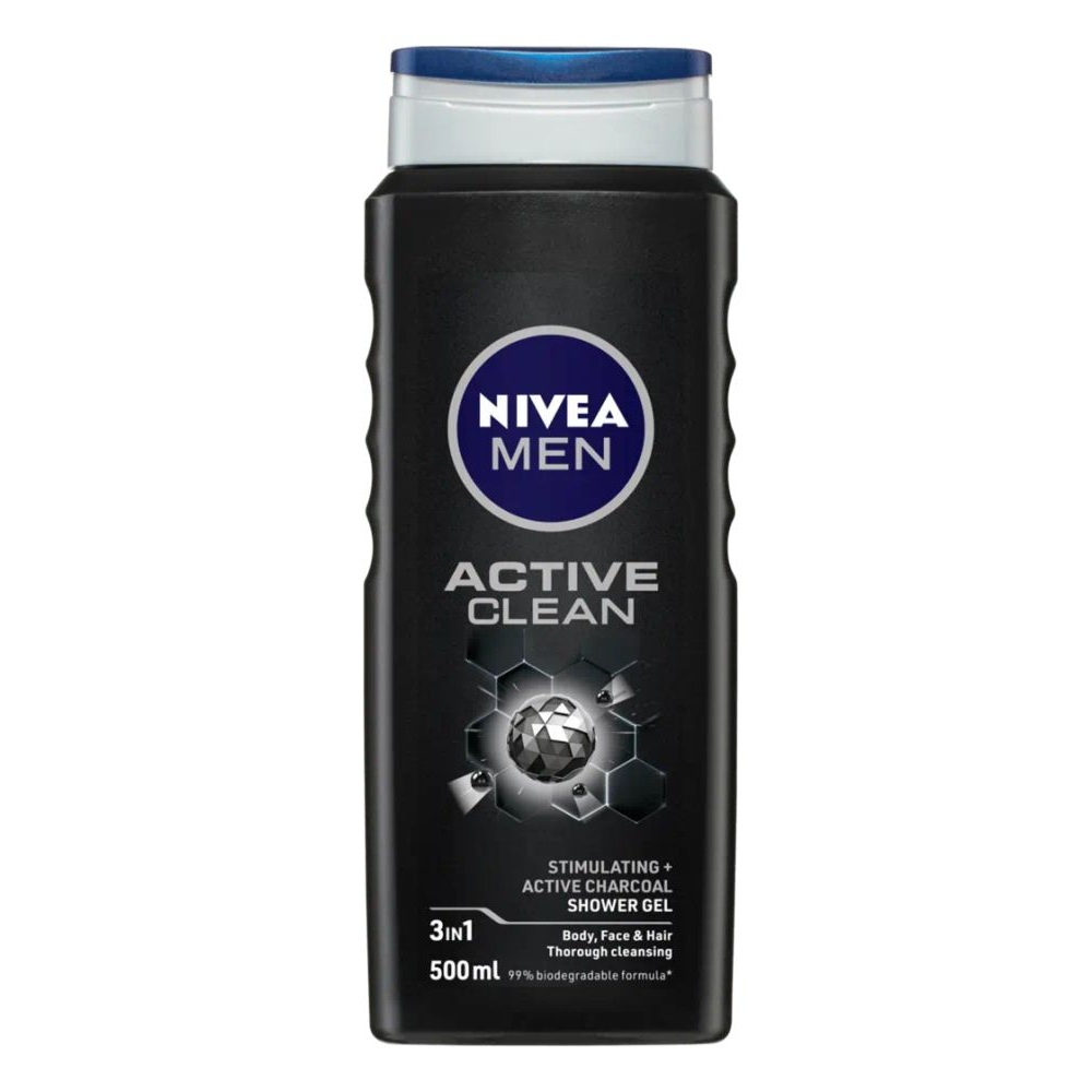 NIVEA MEN CLEAN ACTIVE <br> Гел за туширање, 500мл.