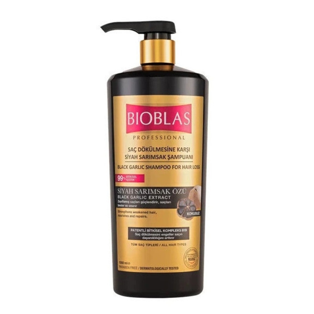 BIOBLAS BLACK GARLIC SHAMPOO FOR HAIR LOSS <br> Шампон против опаѓање на косата, 1000мл.