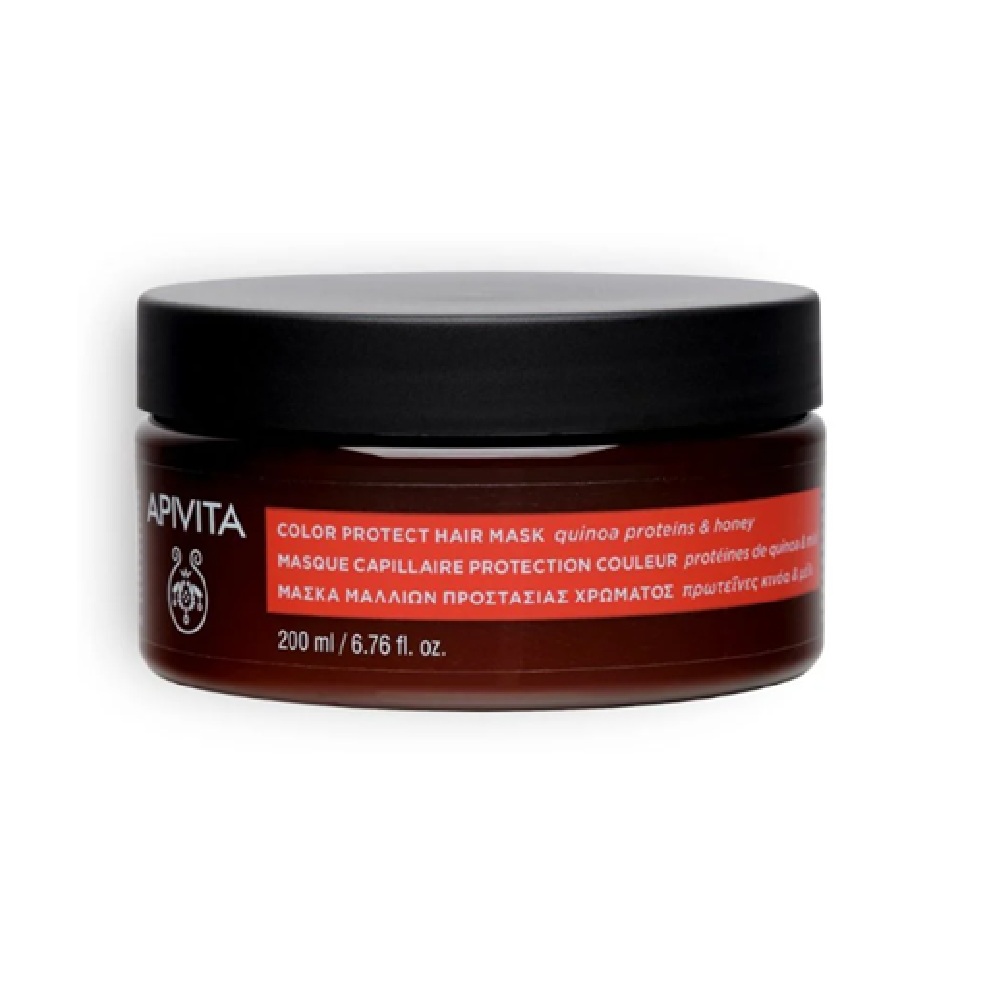 APIVITA COLOR PROTECT HAIR MASK WITH QUINOA PROTEIN & HONEY <br> Маска за обоена коса, 200мл.
