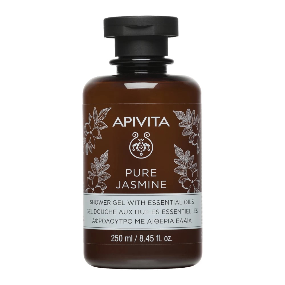 APIVITA PURE JASMINE SHOWER GEL WITH ESSENTIAL OILS <br> Нежен и ароматичен гел за туширање, 250мл.