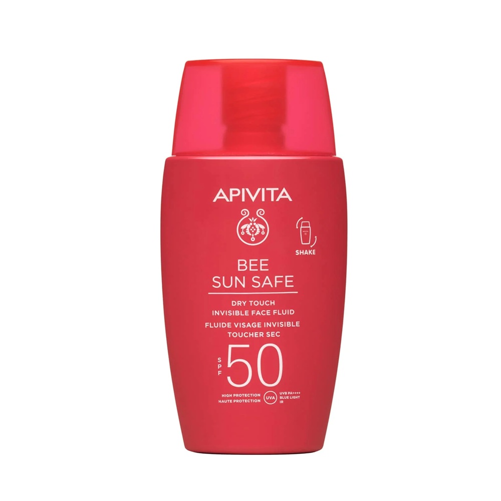 APIVITA BEE SUN SAFE DRY TOUCH INVISIBLE FACE FLUID SPF50 <br> Крема за лице за висока заштита од сончеви зраци, 50мл.
