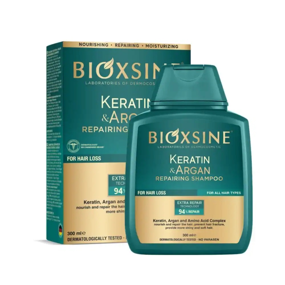 BIOXSINE KERATIN & ARGAN REPAIRING SHAMPOO <br> Шампон за обновување на косата, 300мл.
