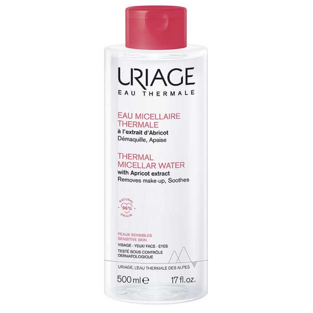 URIAGE EAU THERMALE MICELLAR WATER WITH APRICOT EXTRACT <br> Мицеларна вода со екстракт од кајсија, 500мл. 