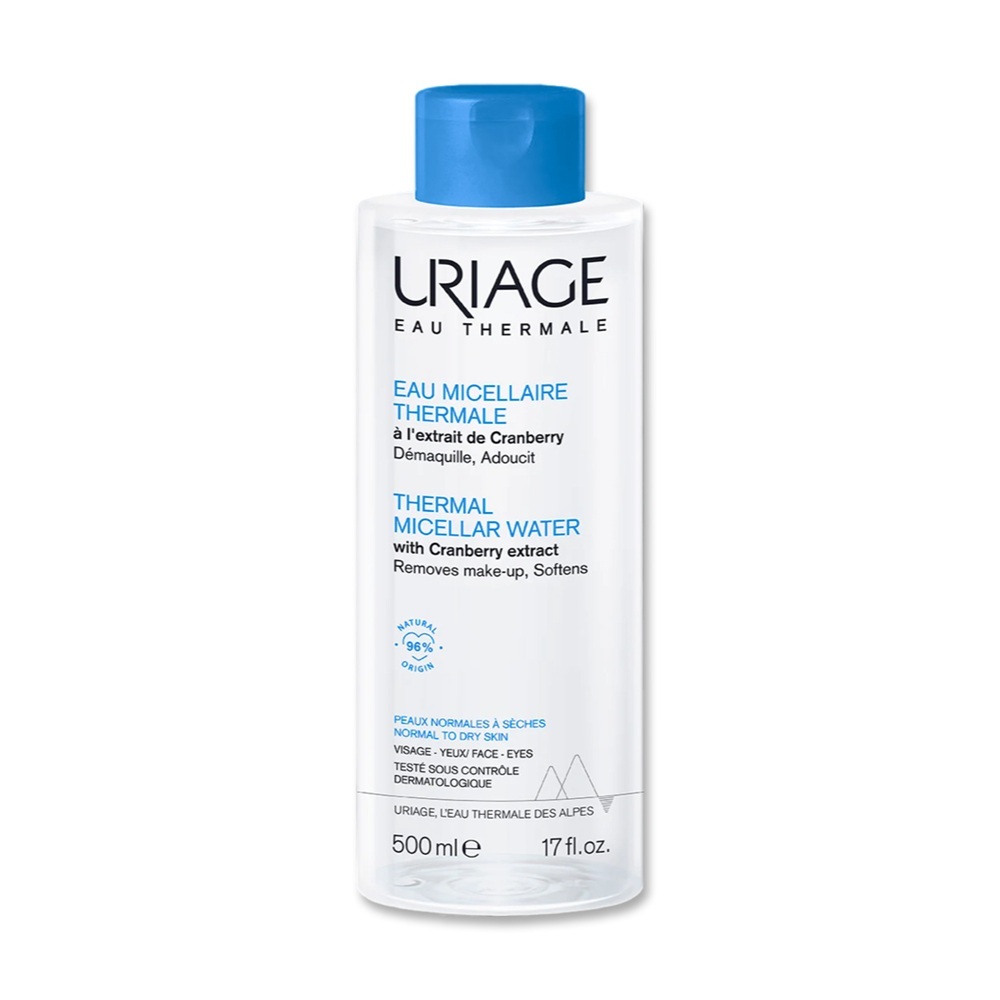 URIAGE EAU THERMALE MICELLAR WATER WITH CRANBERRY EXTRACT<br> Мицеларна вода за нормална и сува кожа, 500мл.